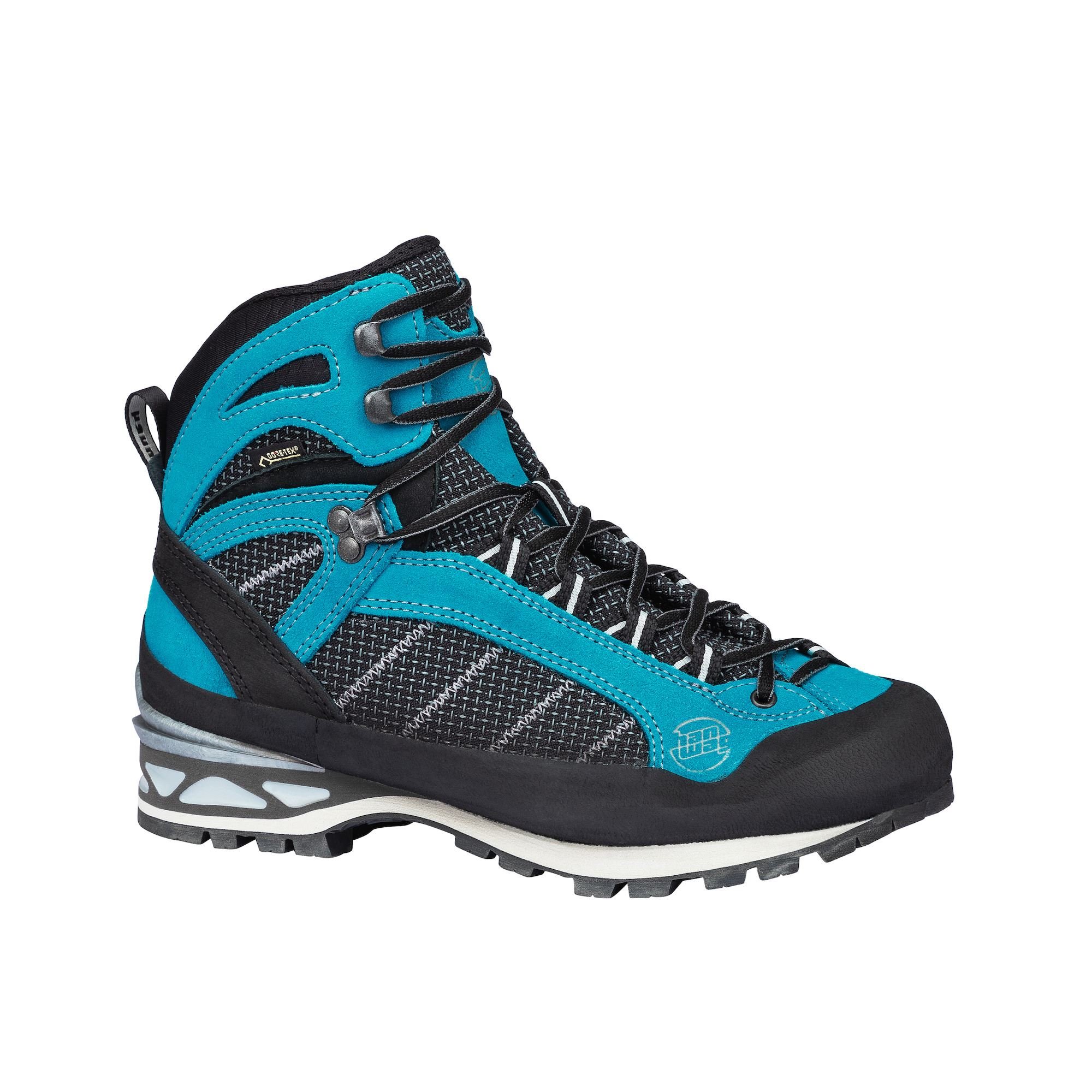 Hanwag Women's Makra Combi GTX Mountaineering Boots Black/Azure WQKBC6714